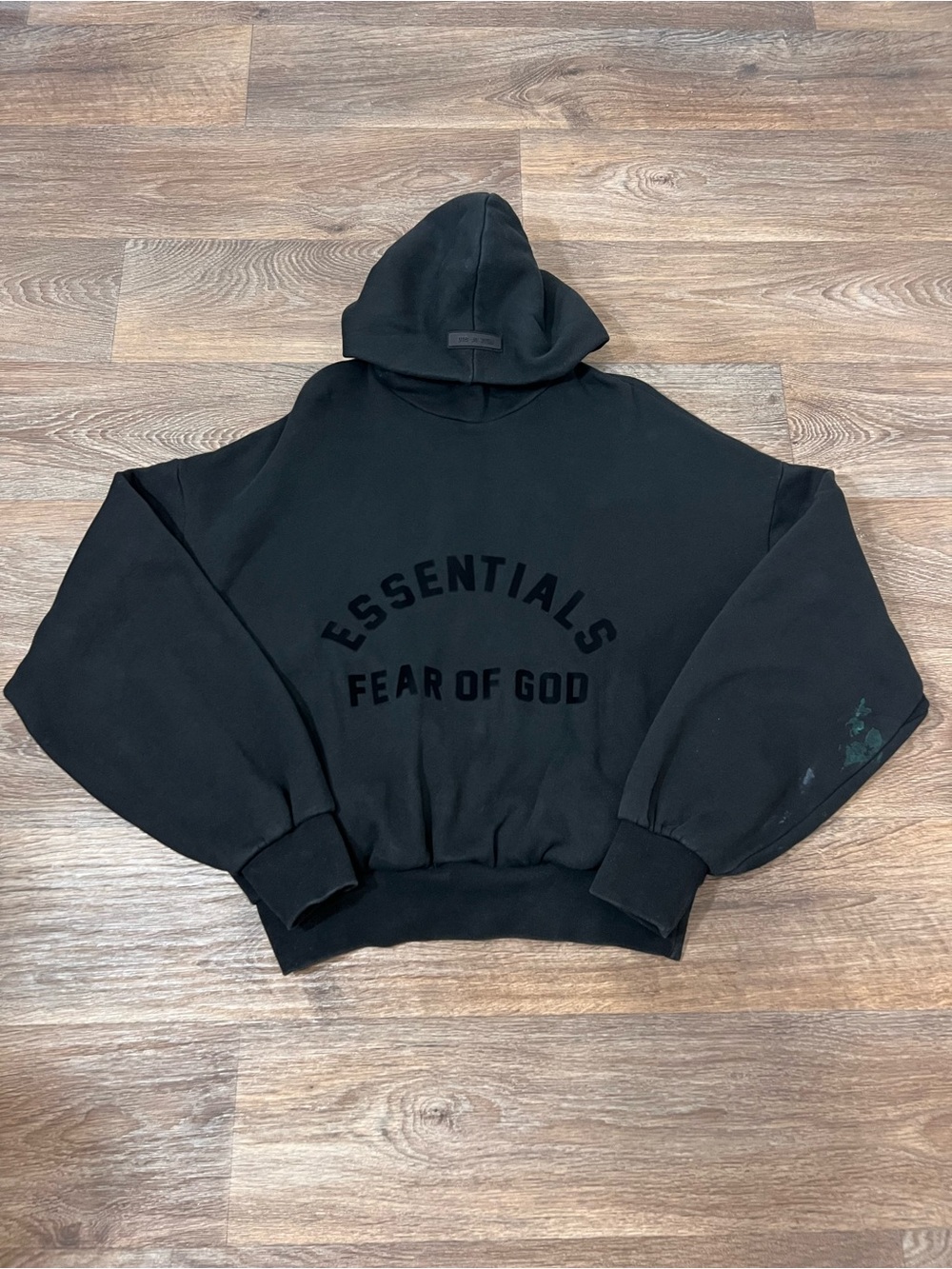 Fear of God Essentials Black Logo Hoodie oversized/A798